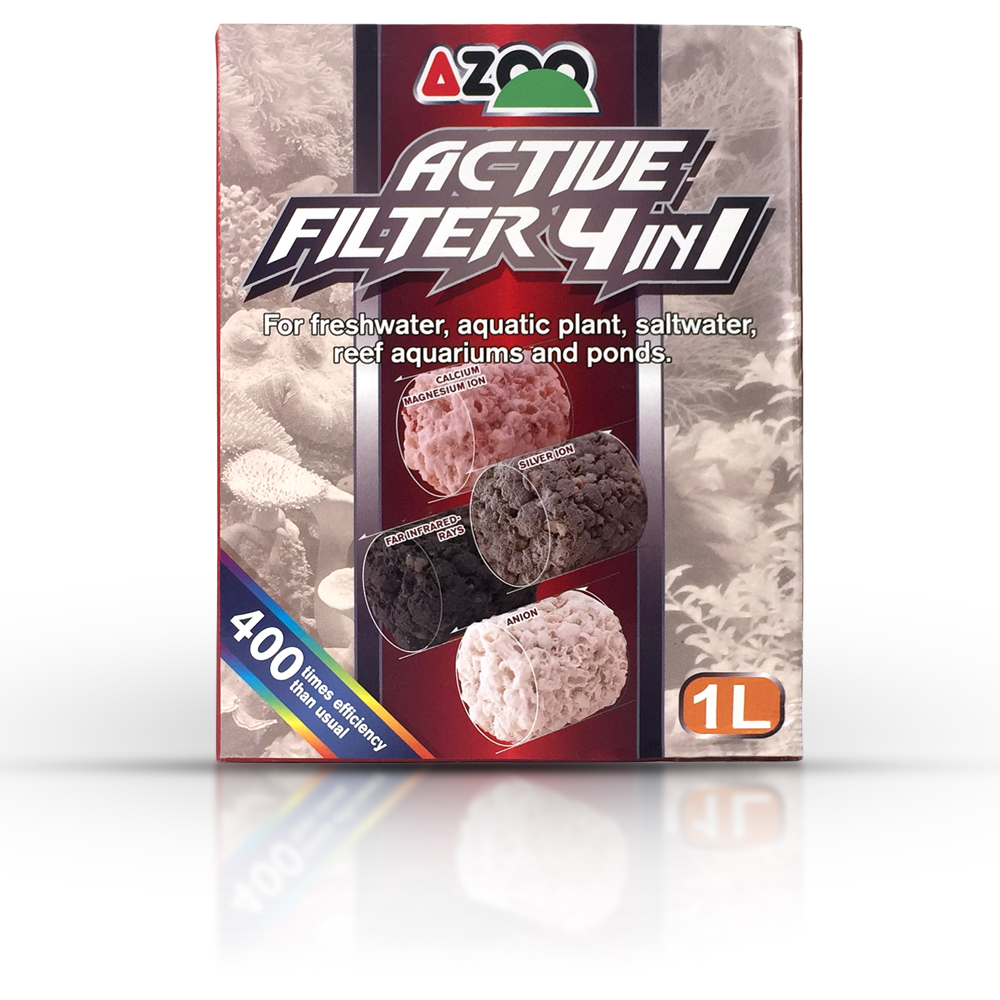 AZOO Active filter 4 en 1, medio filtrante de iones activos surtidos, 1 litro