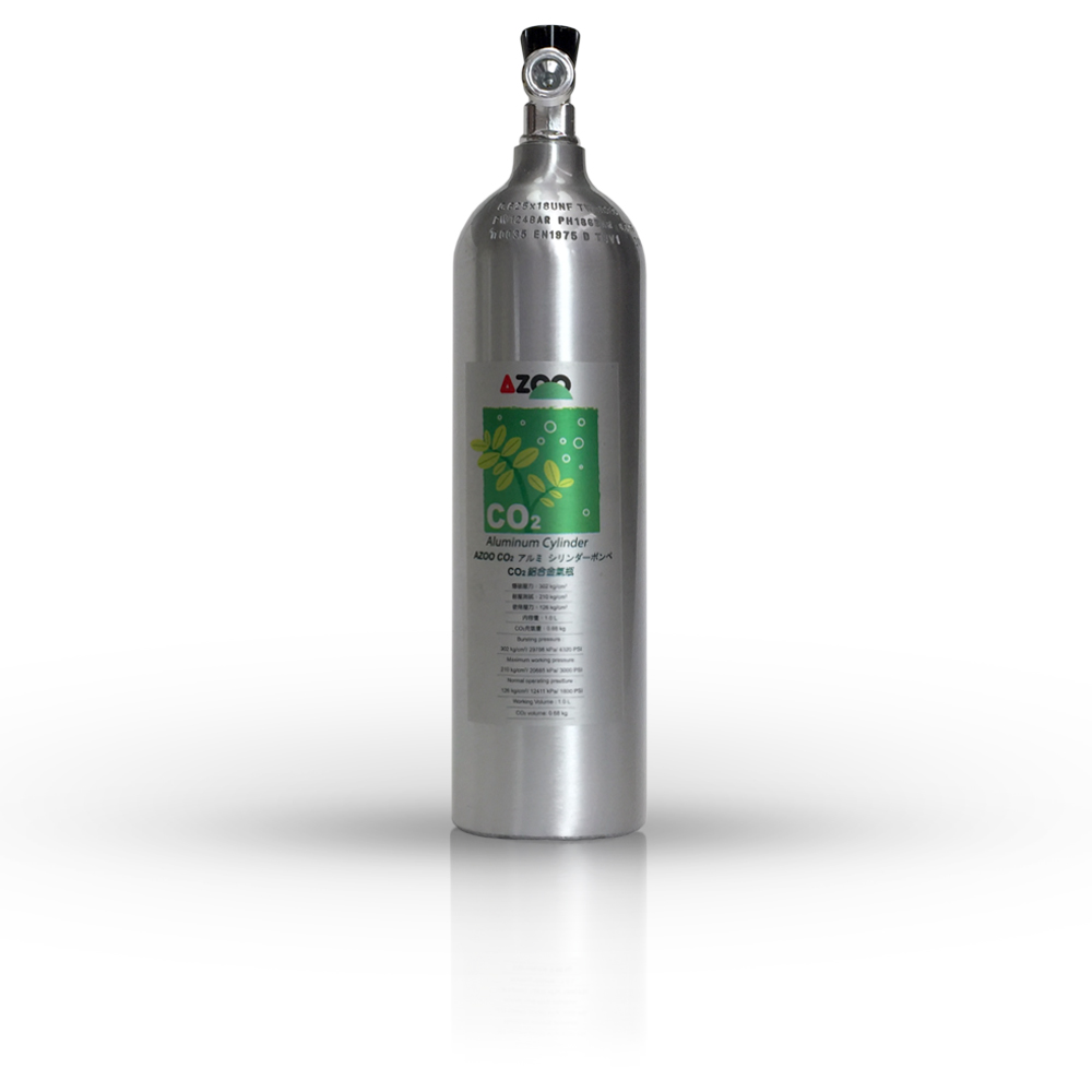 Tanque para almacenamiento de gas CO2, capacidad: 1 litro
