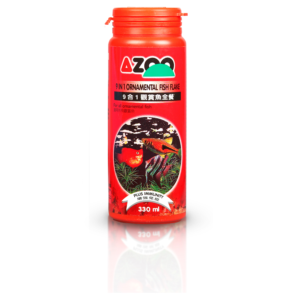 9 in 1 ornamental fish flake (hojuela básica agua dulce) 120 ml / 20 g