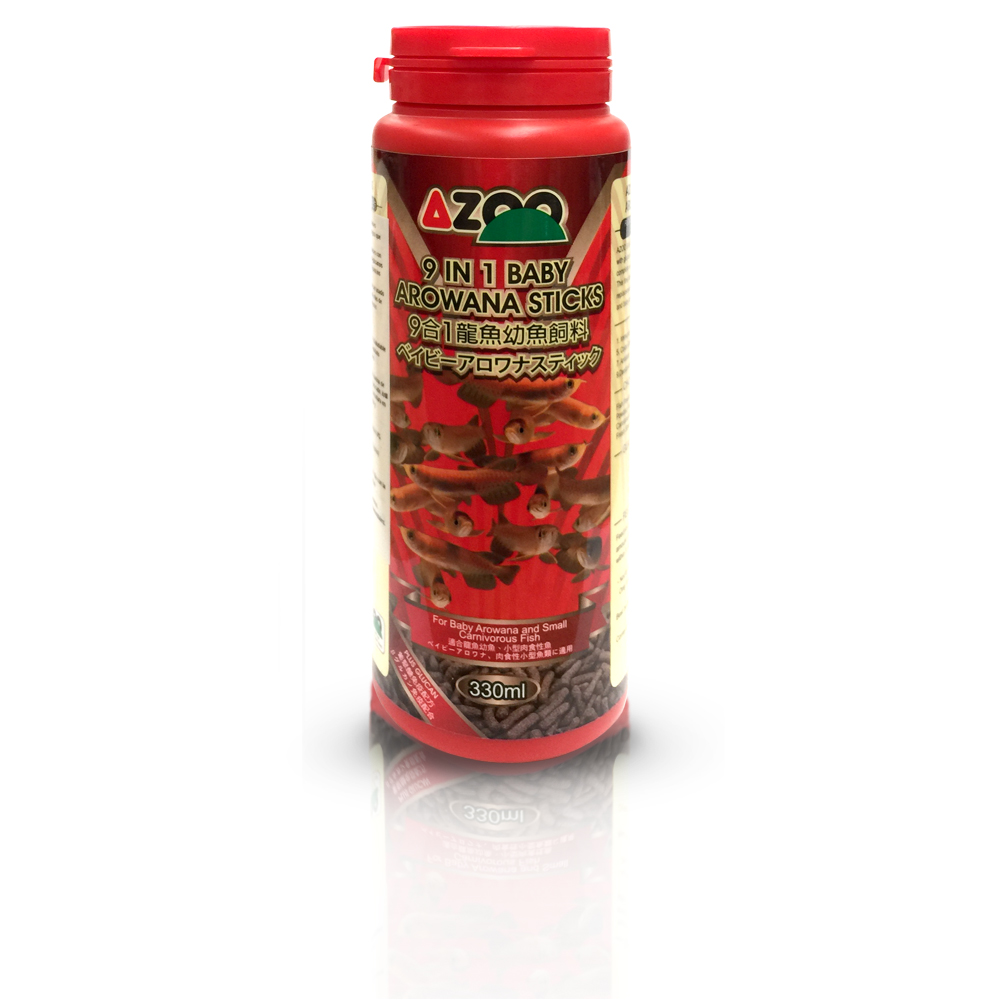 9 in 1 Baby arowana alimento especial para arowanas juveniles, 900 ml / 350 g
