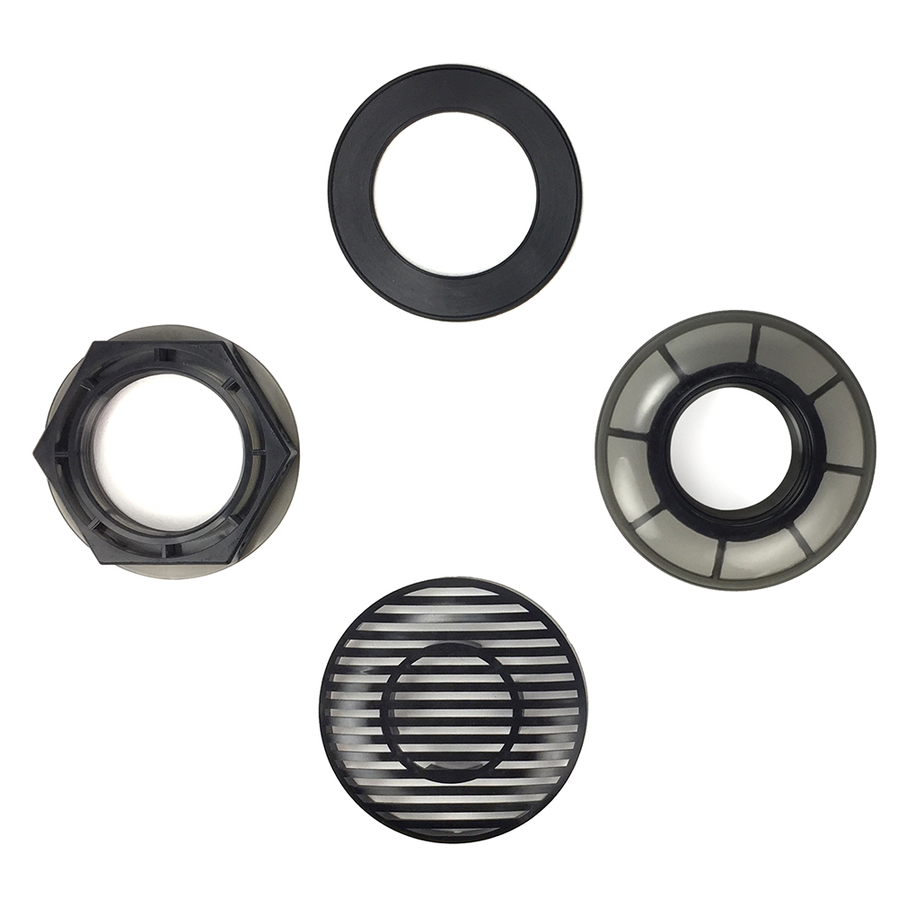 Bulk head traslúcido, doble "O" ring, rosca interna 1"