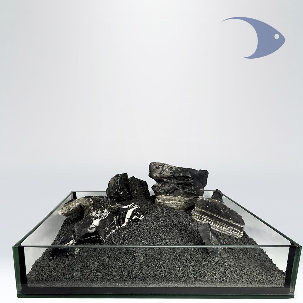 Roca cebra - B & W Multilayer Aquarium Rock, kit 120L