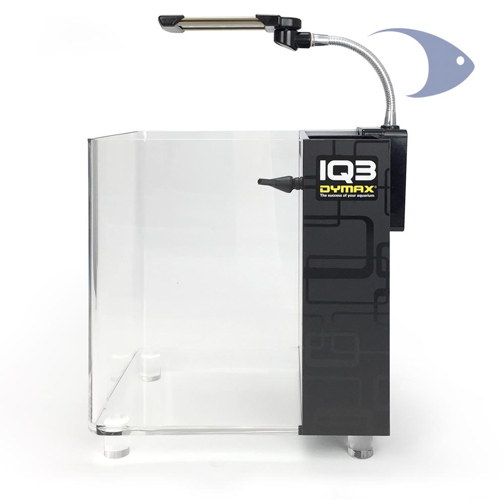Mini Acuario de acrílico con filtro y lámpara LED graduable alta intensidad, 7 litros, NEGRO
