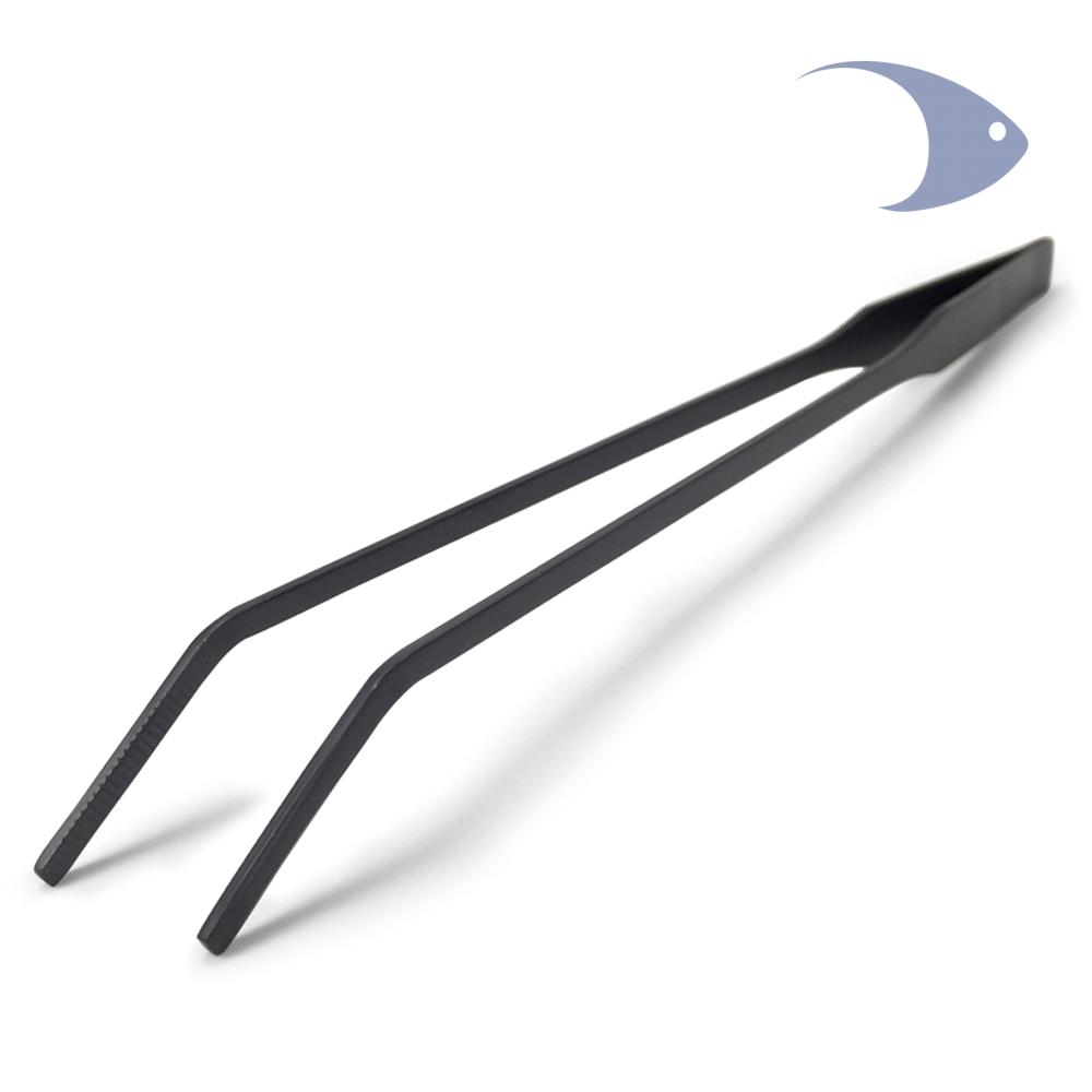 Pinza acero inox. anodizado negro curva