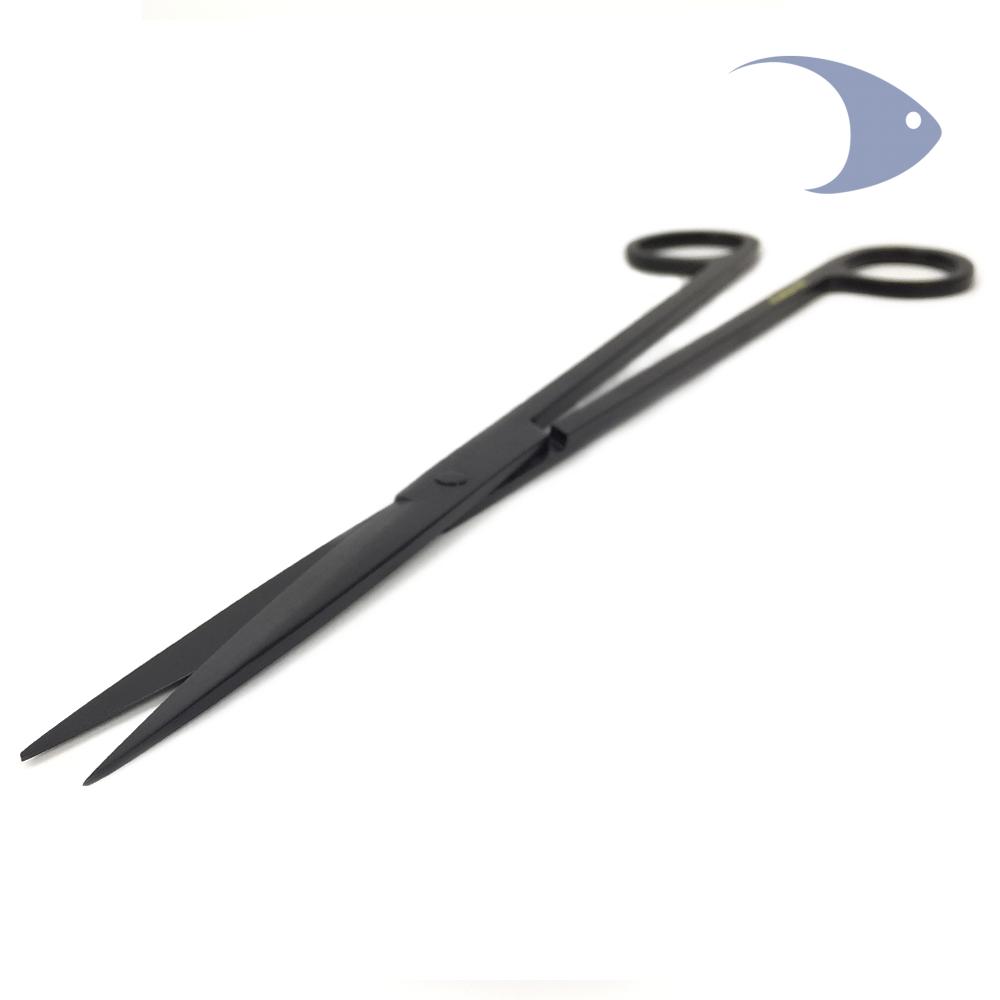 Tijera acero inox. anodizado negro recta