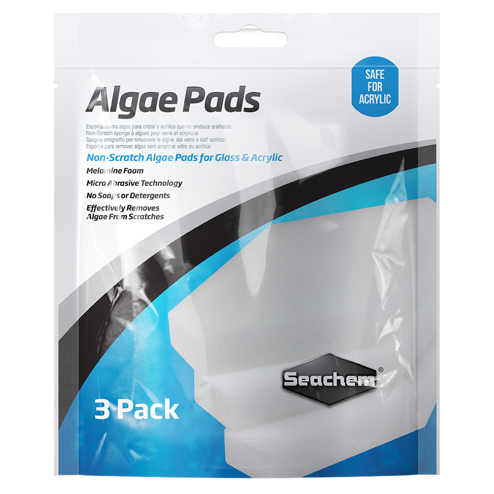 Duo Algae Pad 25 mm doble textura (1 pza), cero rayas en acuarios de acrílico y cristal