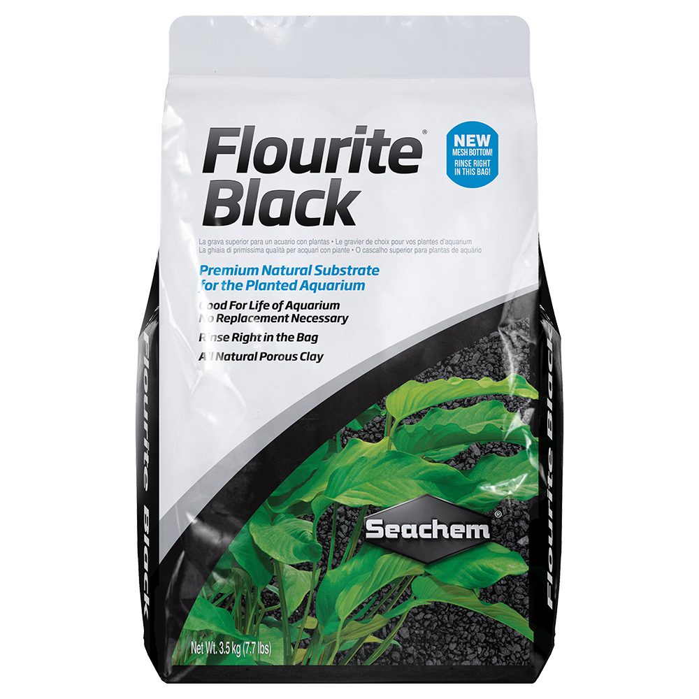 Flourite black, 3.5 kg / 7.7 lbs, con bolsa abre fácil y malla para enjuagar in situ