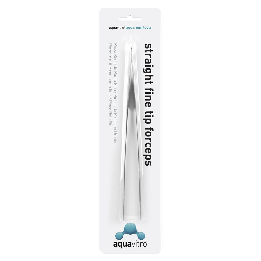 AquaVitro Forceps recto de punta fina, 25 cm