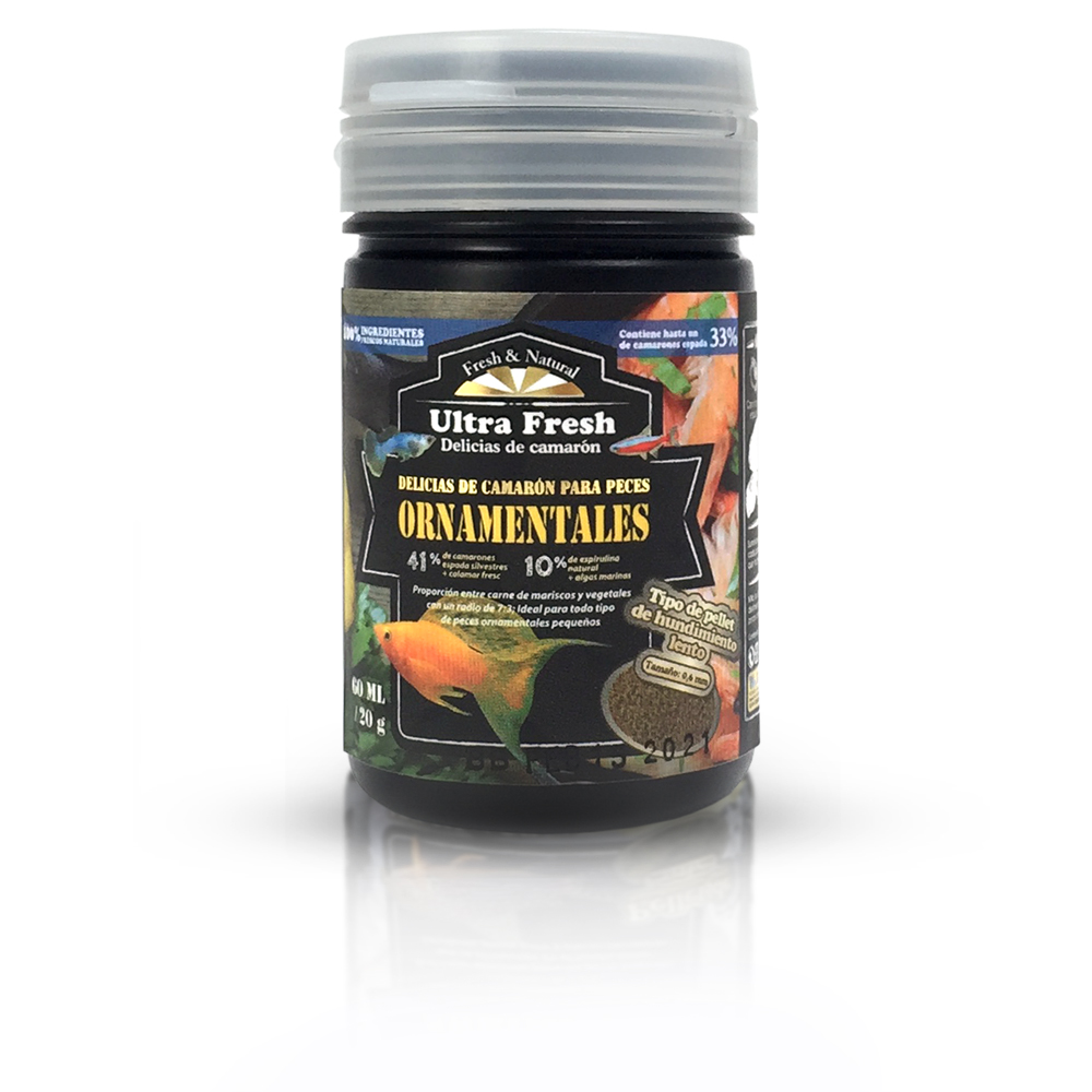 Delicias de camarón para peces ornamentales 20 g